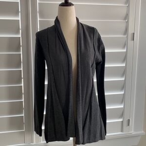 Zara Knit open front grey gray cardigan high low sweater sz S Small